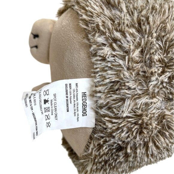 Gnome Plush Hedgehog Stuffed Animal Toy Winter Red Plaid Hat Coffee Mug GIFT NWT - Picture 8 of 10